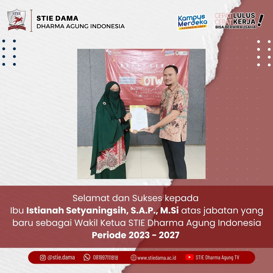 KETUA DAN WAKIL KETUA STIE DHARMA AGUNG INDONESIA 2023 - 2027